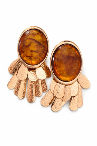 Kahve Gold Püskül Detay Marka Model Küpe
