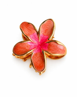 Metal Sedef Lotus Çiçek Toka