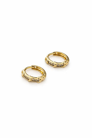 Gold Minimal X Desen Halka Küpe
