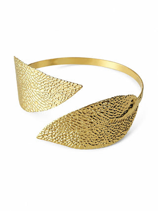Gold Yaprak Desen Pazu Bilekliği