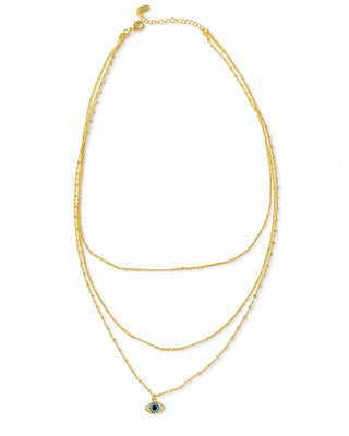Gold Çoklu Göz Kolye