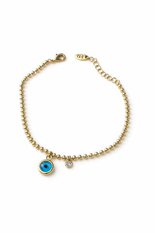14K Gold Nazar Boncuk Dorika Bileklik