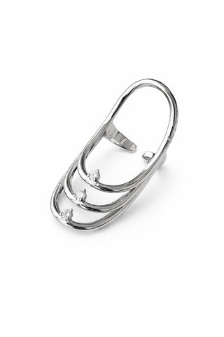 Oval Form Taşlı Ayarlanabilir Tasarım  Yüzük
