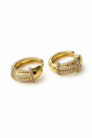 14K Gold Taşlı Kuyumcu Model Küpe